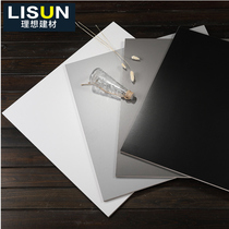Matte black and white gray solid color floor tiles 600X600 toilet antique brick wall living room non-slip 800x800 tile