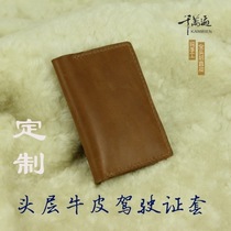 Leather Driving License Cardcard Cardpack Cardpack Identified Business Classic Handmade Customization