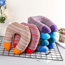  U-shaped buckwheat pillow Cervical neck pillow Health pillow Travel plane nap buckwheat shell U-shaped neck pillow