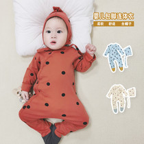 Baby One-piece Clothing Spring Autumn Season With Feet Newborn Clothing Bag Feet Pyjamas for men and women Baby Khae Climbing Suit Suit