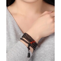 One stone natural ice obsidian red agate bracelet multi-circle Buddha beads handstring crystal jewelry gift girlfriend