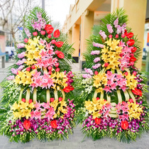 Flower basket opening flowers Shanghai flowers express flowers flower basket extra large gift decent gift decent flower basket stick stick stick