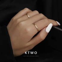 Korean version of the new simple fashion kgold ring female ins tide personality temperament Net red niche cold wind ring