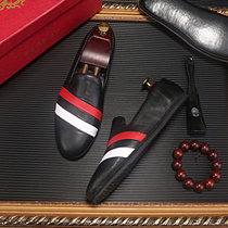 2020 summer new European station beanie shoes mens British casual breathable lazy white shoes driving shoes trend