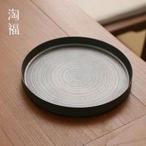 Iron glaze tea bearing pot bearing dry foam table raising pot pot holder tea tray tea table kung fu tea set kung fu tea set accessories zero with teapot pad
