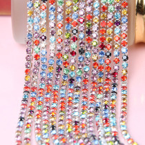  Mixed color claw chain rhinestone strip Mixed color claw diamond secret chain Hair jewelry Mobile phone case sticker diamond DIY material bag accessories