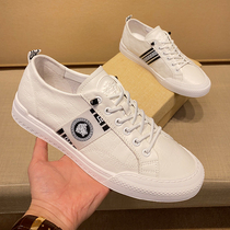 European Standing Wave Shoes Mens Shoes 2022 New Summer Real Leather Small White Shoes 100 Hitchhiking Version Tide 3D Solid Sense Mens Board Shoes