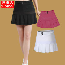 Sports short skirt womens spring and summer outside half-body pleated skirt Thin soft skirt a-line umbrella skirt Tennis badminton trouser skirt