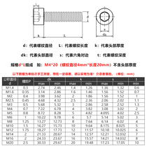 M2 * 3-40mm Cup head hexagon socket genuine 304 stainless steel cylindrical head micro full tooth Lenger screw