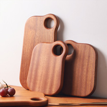 Whole wood ebony cutting board small cutting board solid wood no paint no glue auxiliary food cutting board household cute chopping board