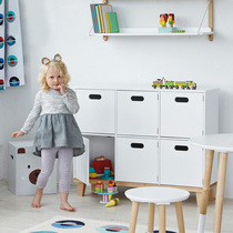 Bean Rice foreign trade ins Nordic solid wood childrens storage cabinet with door combination locker childrens room layout