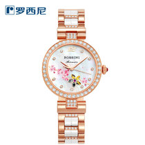 Rossini official new watch womens ceramic strap fashion womens watch waterproof automatic mechanical womens watch 6758