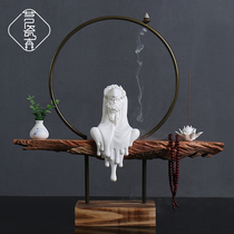 Chinese style Zen Swing piece big white porcelain Da Moqin Holy Office Xuanguan Living room Home Decorative Handicraft