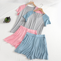 Modale Pajamas Lady Slim Loot Loose Short Sleeves Short Pants Skirt Summer Extras Sportshome Suit Summer