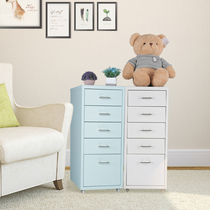 Simple file cabinet Low cabinet Under the table cabinet five-layer six-layer chest of drawers movable cabinet iron storage cabinet Office information cabinet