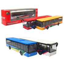 Alloy car 15CM back Force Bus bus car model car childrens toy car