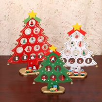 Christmas decorations monolithic wooden DIY mini Christmas