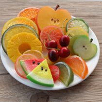 Simulation fruit slice model decorative photography props simulation fruit lemon orange strawberry kiwi fruit sliced ​​fruit