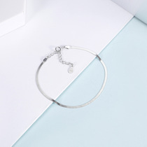 Korean 925 sterling silver flat snake bone thin bracelet feminine temperament sweet gift to girlfriend simple fashion bracelet 6183