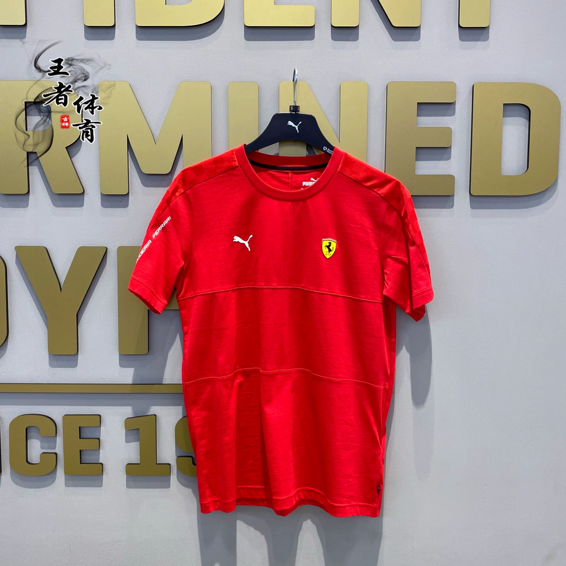 Короткая футболка с рукавом для отдыха, Puma, Ferrari, гоночный автомобиль