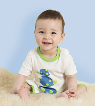 American babysoy Summer Newborn Infant Color Harper Short Sleeve Breathable Climbing Clothing Multi-color