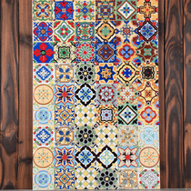 Tile tiles Nine squares color small flower tiles Nordic American kitchen Bathroom balcony Antique floor tiles 300