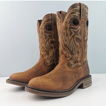 43 new sleeve 2021 spring mid-size round head horse Western cowboy boots mens leather boots knight boots