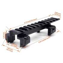 Jinming MP5 mirror bridge special guide rail 21mm fishbone increased red dot sight fixture fixing bracket