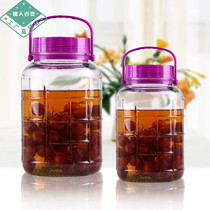 Pickles large wine barrel home thickened with faucet fruit bottle transparent 30kg glass bottle 50