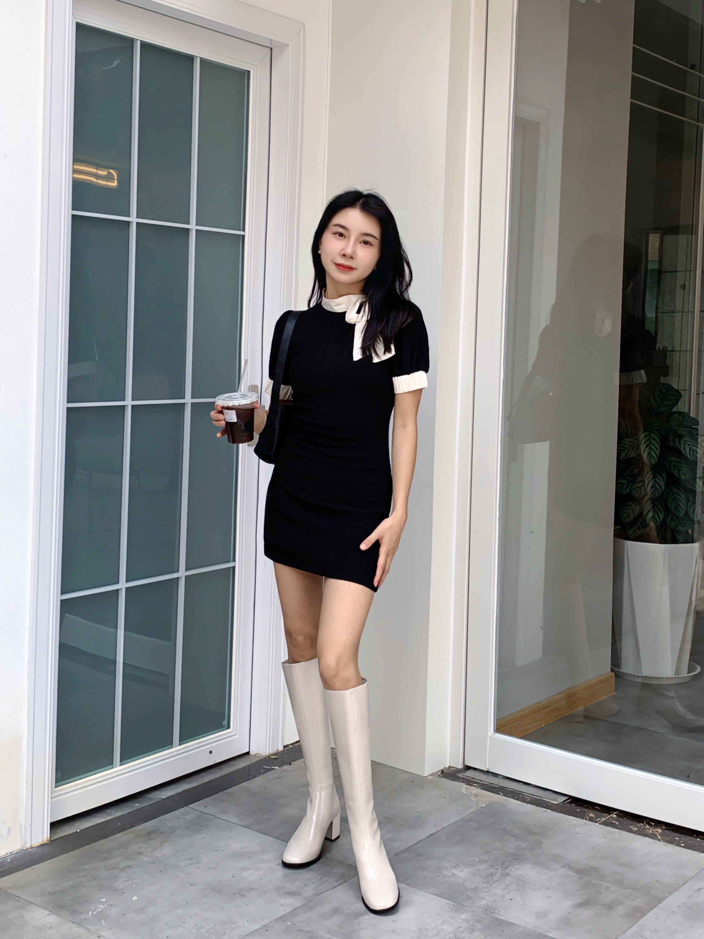 biiya比雅独立工作室 不过膝长筒靴高筒骑士女靴