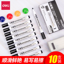 Del 6817 Erasable Whiteboard Pen Teacher Water-based Black Children Non-toxic Color Red Blue and Black Office Supplies Stationery Wholesale Drawing Board Wipboard Easy to remove the thick head marker pen dedicated