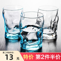 Imported Bormioli creative color transparent glass home heat-resistant tea cup fruit juice cup cold drink cup