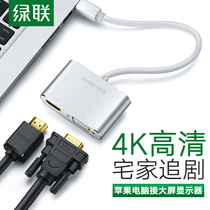 Green union minidp to vga converter for Apple laptop MacBookAir Microsoft surface pro projector cable to hdmi HD