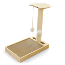 Solid wood cat climbing frame small non-occupying cat scratching column sisal rope cat toy cat scratching board integrated cat climbing column does not drop crumbs