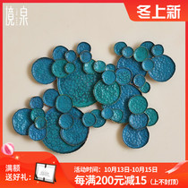 Dongquan Southeast Asia wrought iron wall wall decoration lotus leaf wall decoration hotel soft clothing Porch restaurant Wall pendant