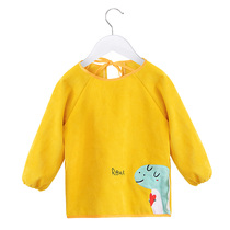 Childrens autumn and winter girls Anti-dressing bibs eating clothes Long sleeve male baby waterproof anti-Dirty Apron Baby gown