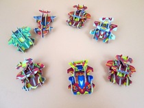 Childrens plastic 3D puzzle card racing car model three-dimensional small jigsaw puzzle toy gift customization