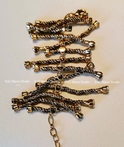 Big name designer 24k Gold plated Heavy Duty twist Fishbone bracelet