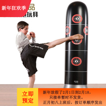 Boxing sandbags do not fall Household vertical adult wooden pile target Outdoor equipment Youth and childrens fighting