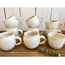 Spot Japan imported Gwangyang pottery old vintage powder hand-made coarse ceramic mug coffee cup cup water Cup