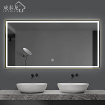 Smart bathroom mirror LED bathroom mirror with light wall-mounted touch screen Simple wall-mounted bathroom toilet toilet