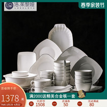 LO GULEYA DISH SUIT HOME NORDIC CREATIVE MINIMALIST CERAMIC SOUP BOWL Bowls Chopsticks Cutlery Tray Subnet Red