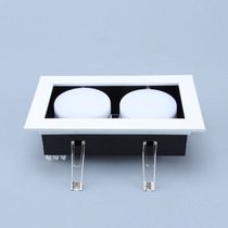 LED bucket light Single head double head three heads 4 heads embedded surface mounted living room household double head downlight Living room grille light