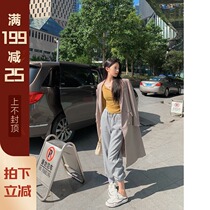 XUELI Sydney womens temperament double-breasted long coat womens autumn and winter New loose small man suit jacket