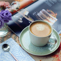 European ceramic coffee cup and saucer set new blue ocean style afternoon tea breakfast tea cup mini mug