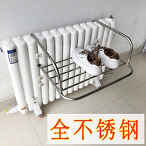 Electric heating drying rack stainless steel rack towel bar adhesive hook household folding drying shoe rack hanging hook