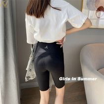  Sharkskin leggings womens summer thin section anti-light wear five-point pants high-waist yoga pants hip-lifting cycling shorts