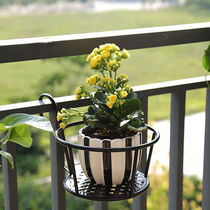 (Buy two hair three) thickened balcony flower stand iron hanging flower pot stand railings fleshy green flower shelf