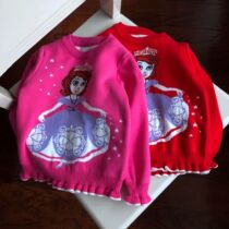 Double-layer Princess jacquard thickened girls sweater-11 22