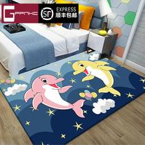 High-end brand carpet bedroom cute Net red same Nordic home bedside blanket tea table mat mat ins living room